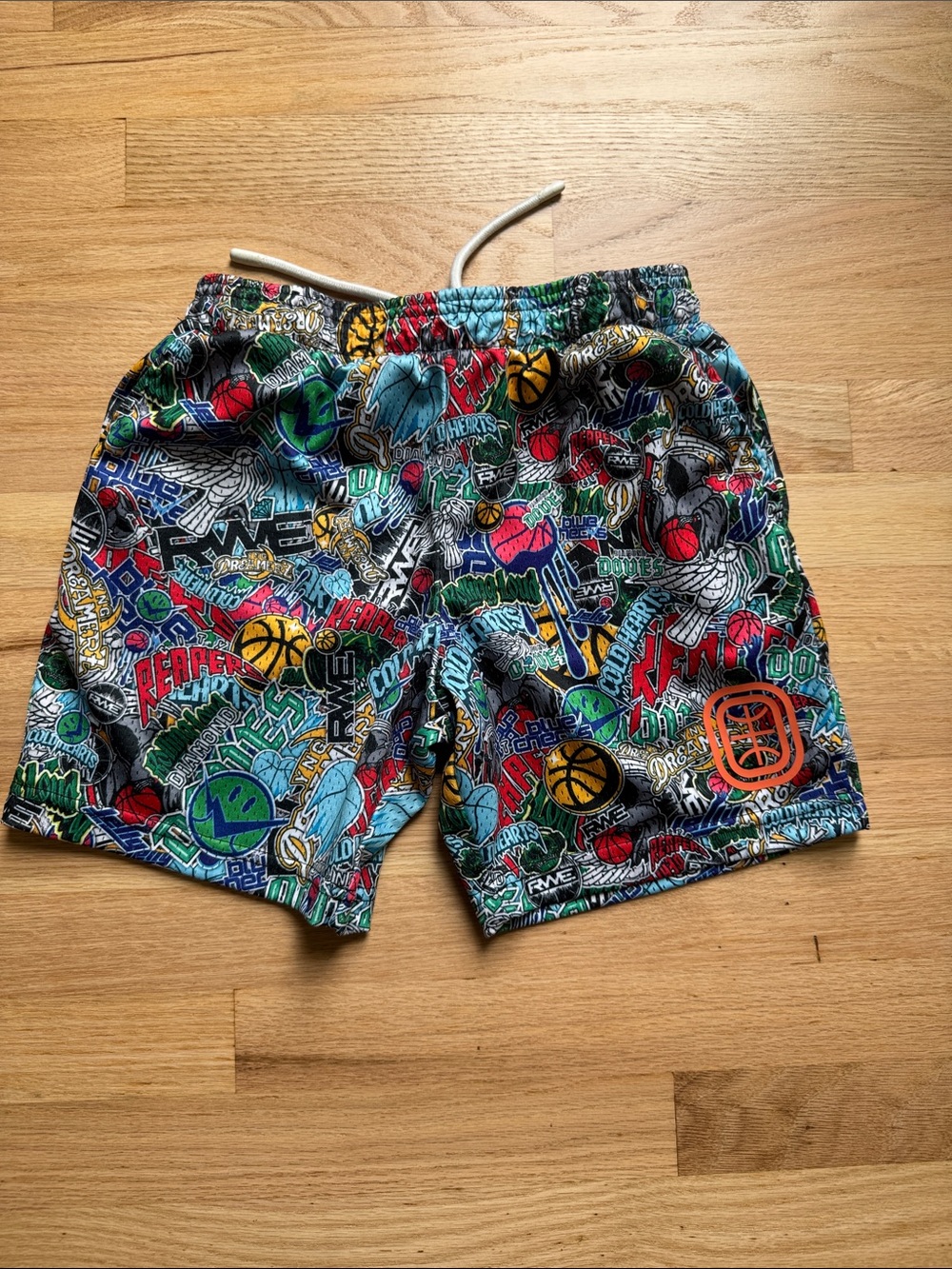 Overtime Multicolor OTE Mashup Shorts with Drawstring